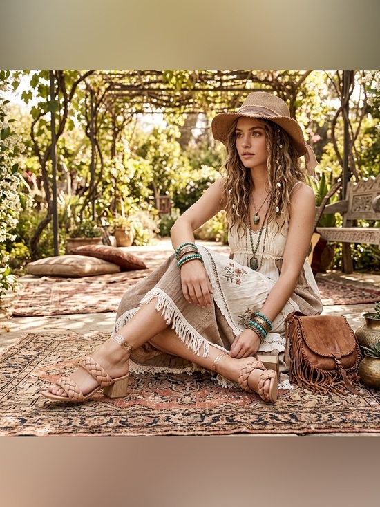 Shoes - DV Dolce Vita Women's Stacey Braided Sandals in nude 7.5 natural nude color